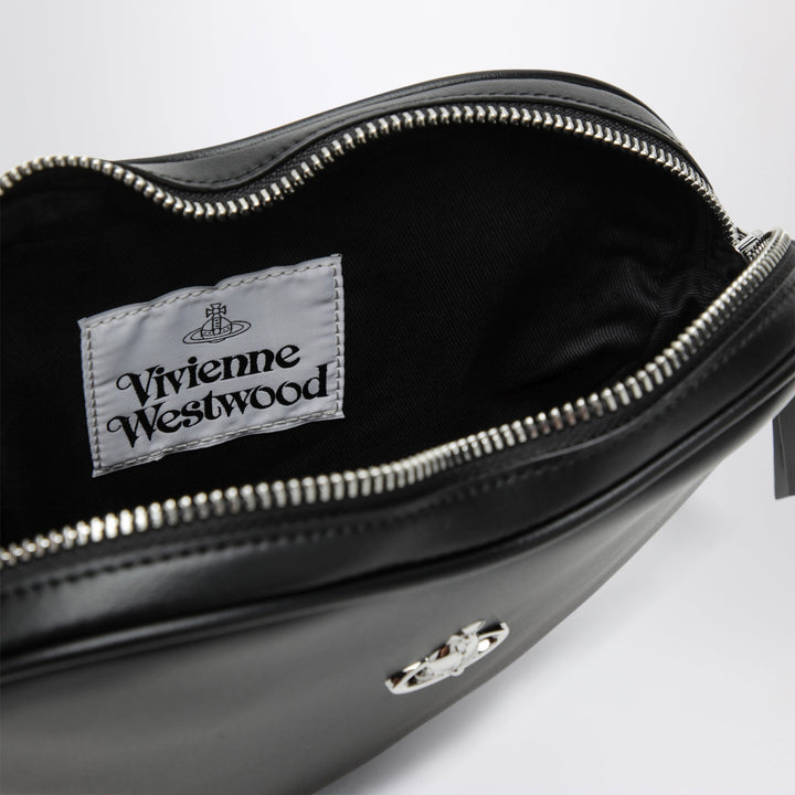 Vivienne Westwood Black Alexa Heart Shoulder Bag