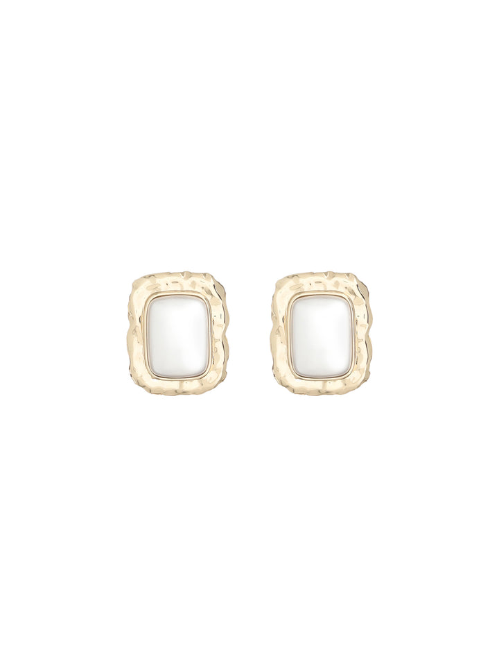 MOTTLED GOLD PEARL EARRINGS