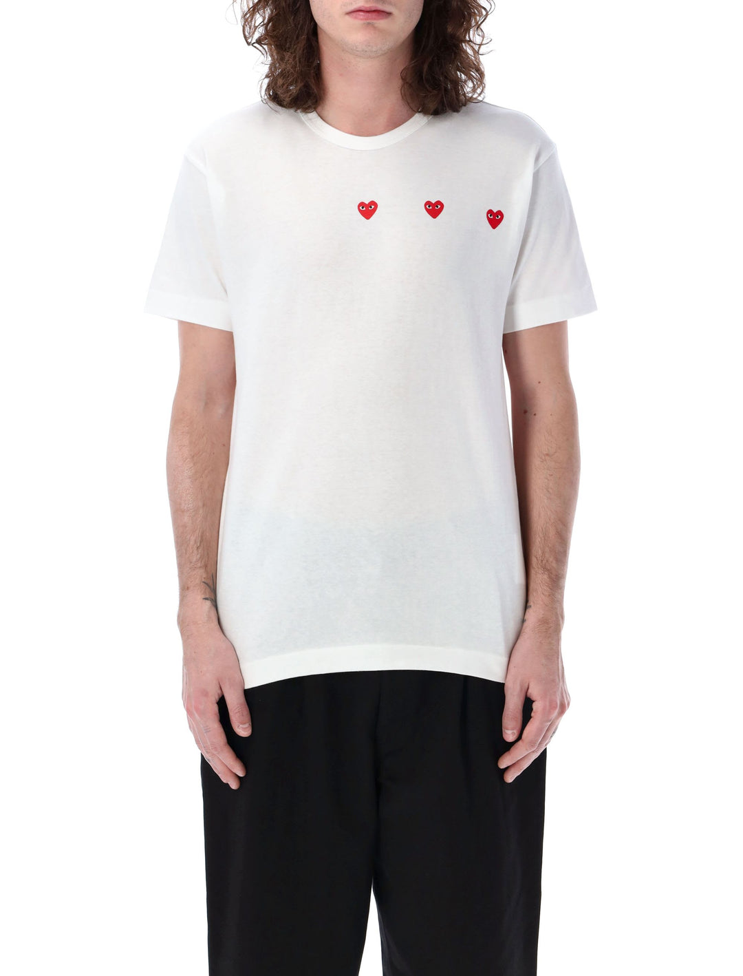 With Red Hearts T-Shirt White
