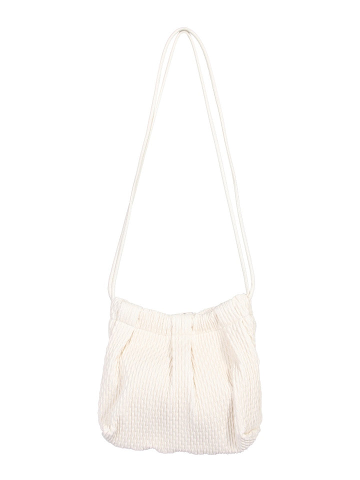 Themoirè Shoulder Bags - White | Wanan Luxury