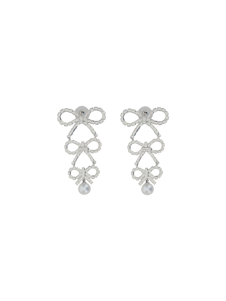 TIERED CRYSTAL BOW EARRINGS