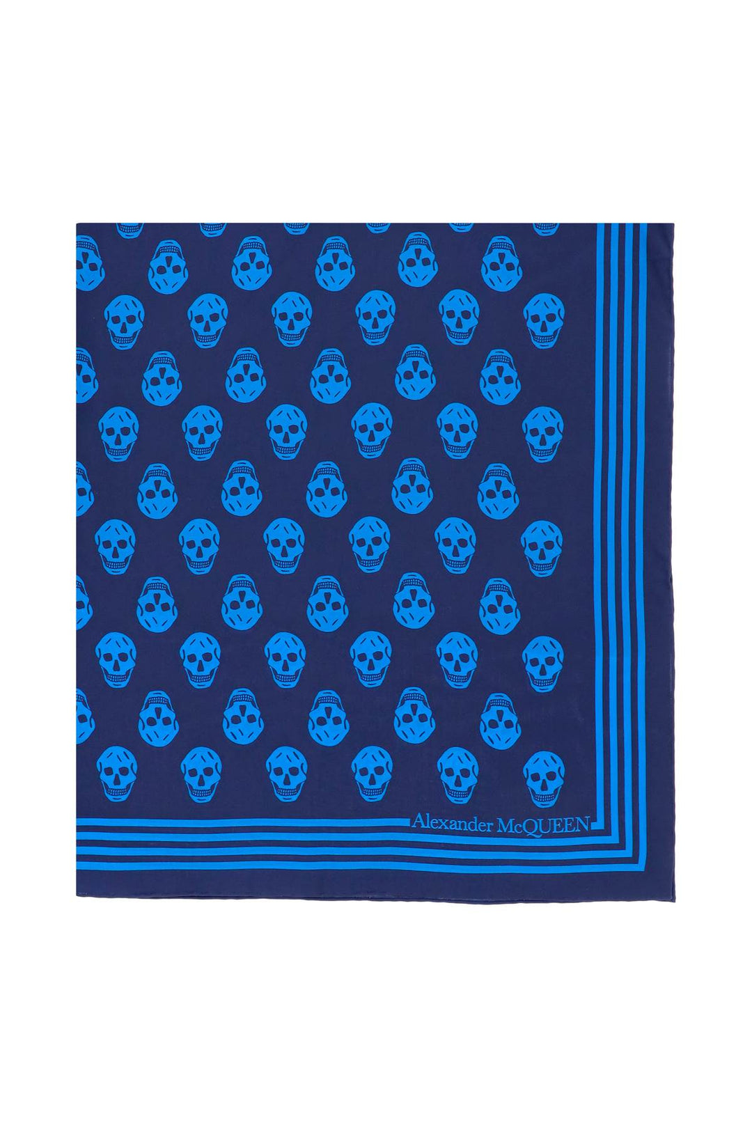 Skull Print Silk Scarf