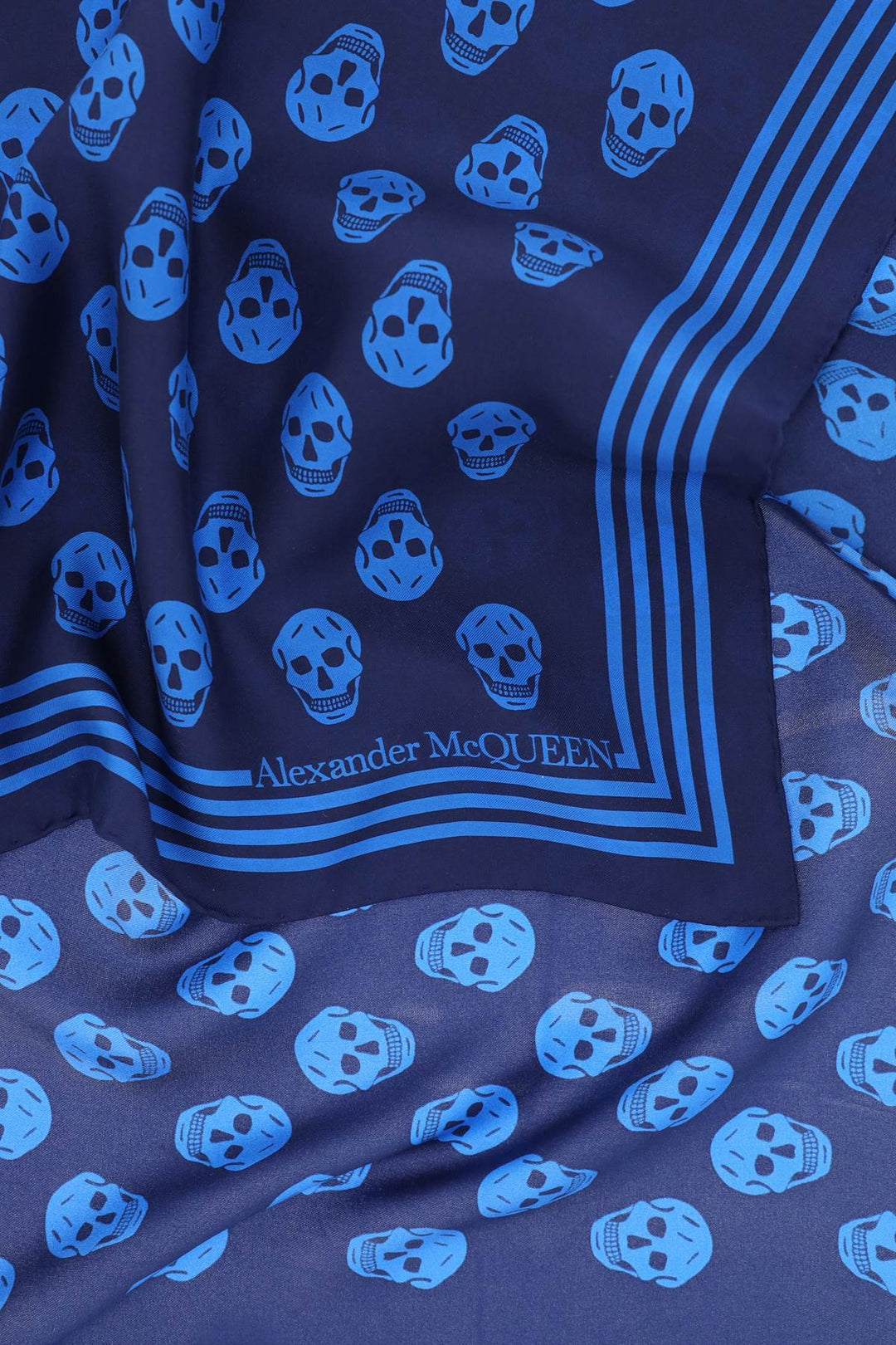 Skull Print Silk Scarf