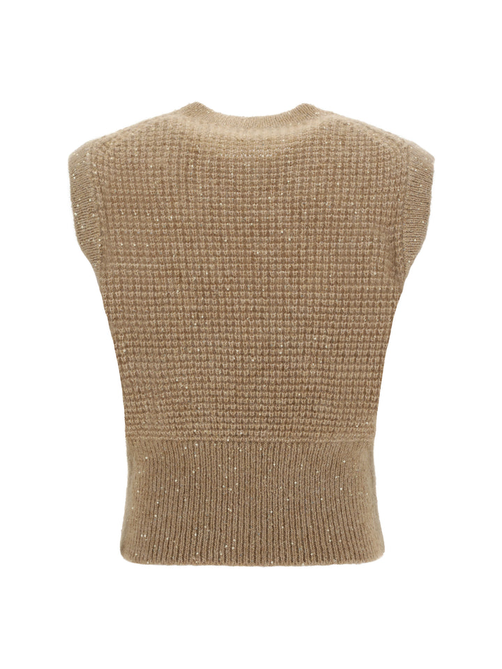 DIAMOND STITCH CREW NECK VEST