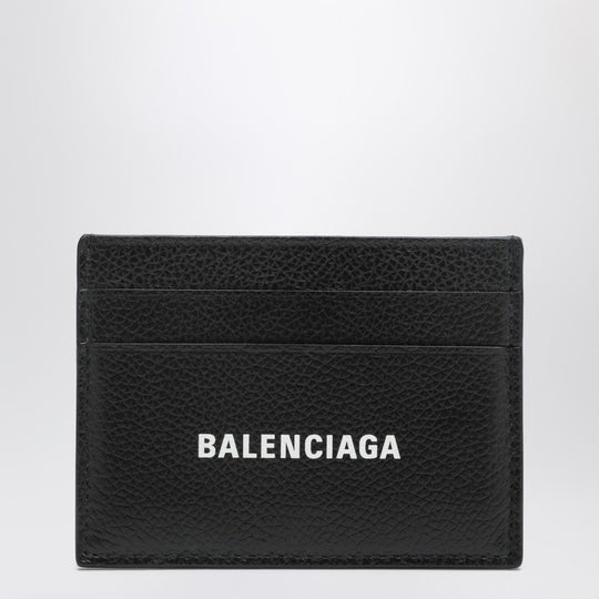 Cash Black Card Holder In Grained Leather