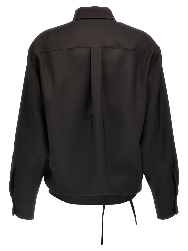 Valentino Techno Light Wool Shirt Shirt, Blouse Black