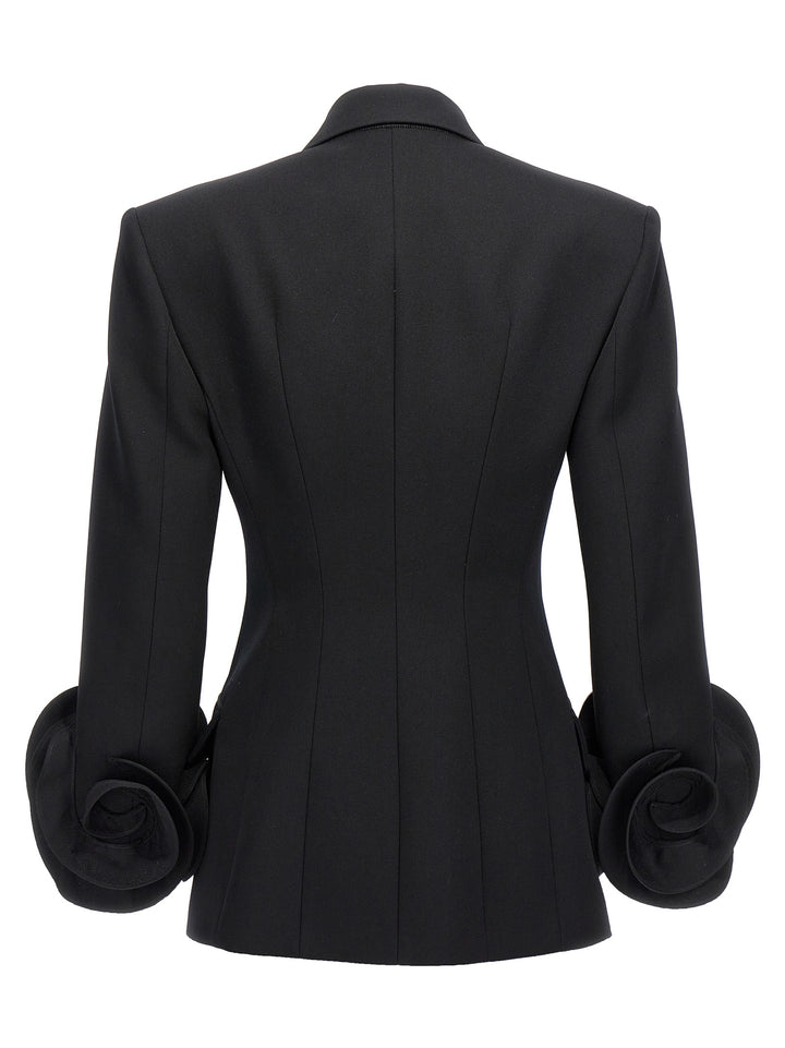 Valentino Rose Blazer Blazer And Suits Black