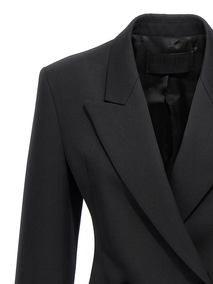 Valentino Rose Blazer Blazer And Suits Black