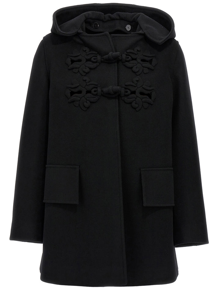 Valentino Embroidery Coat Coats, Trench Coats Black