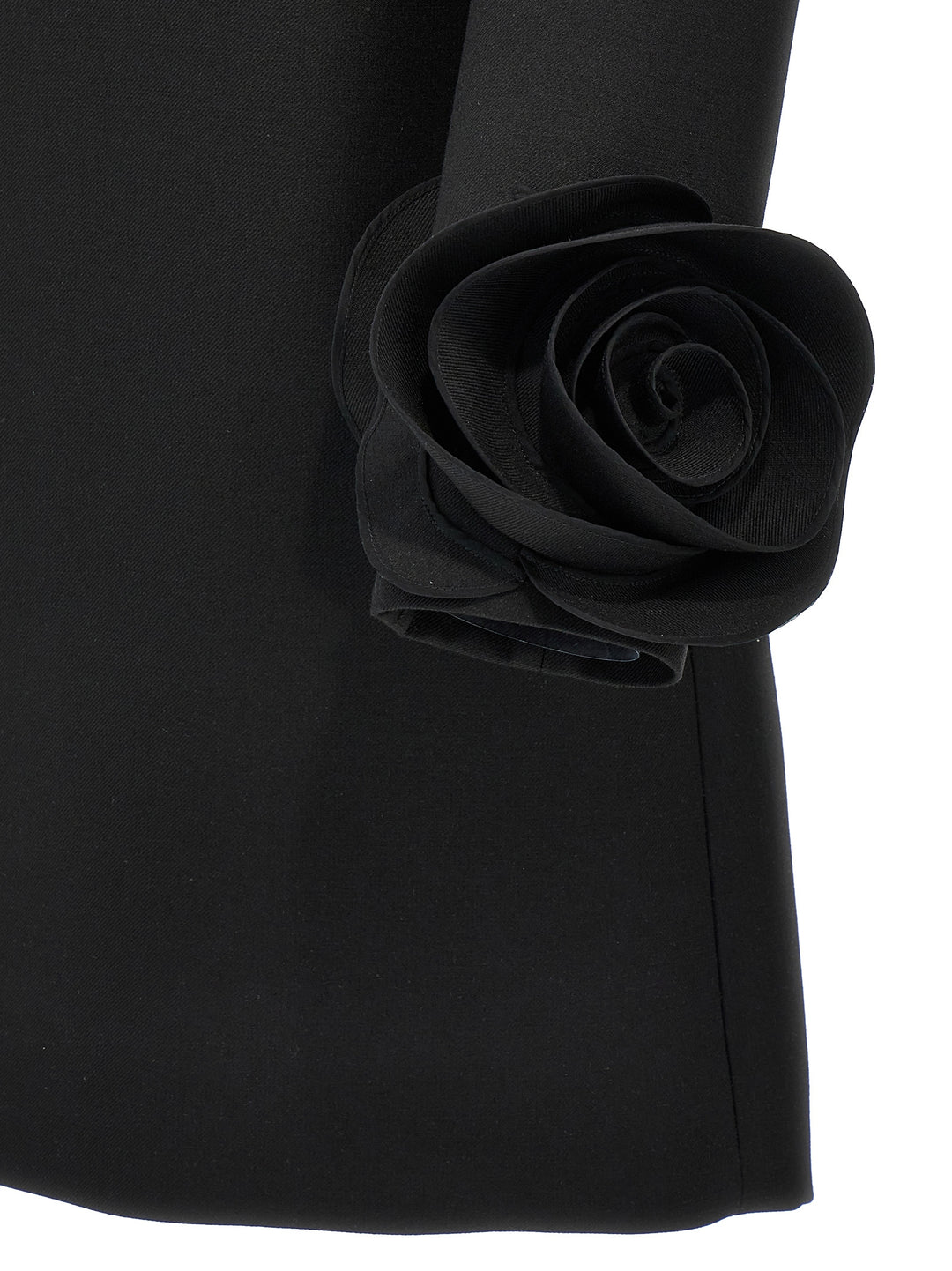 Valentino Rose Detail Dress Dresses Black