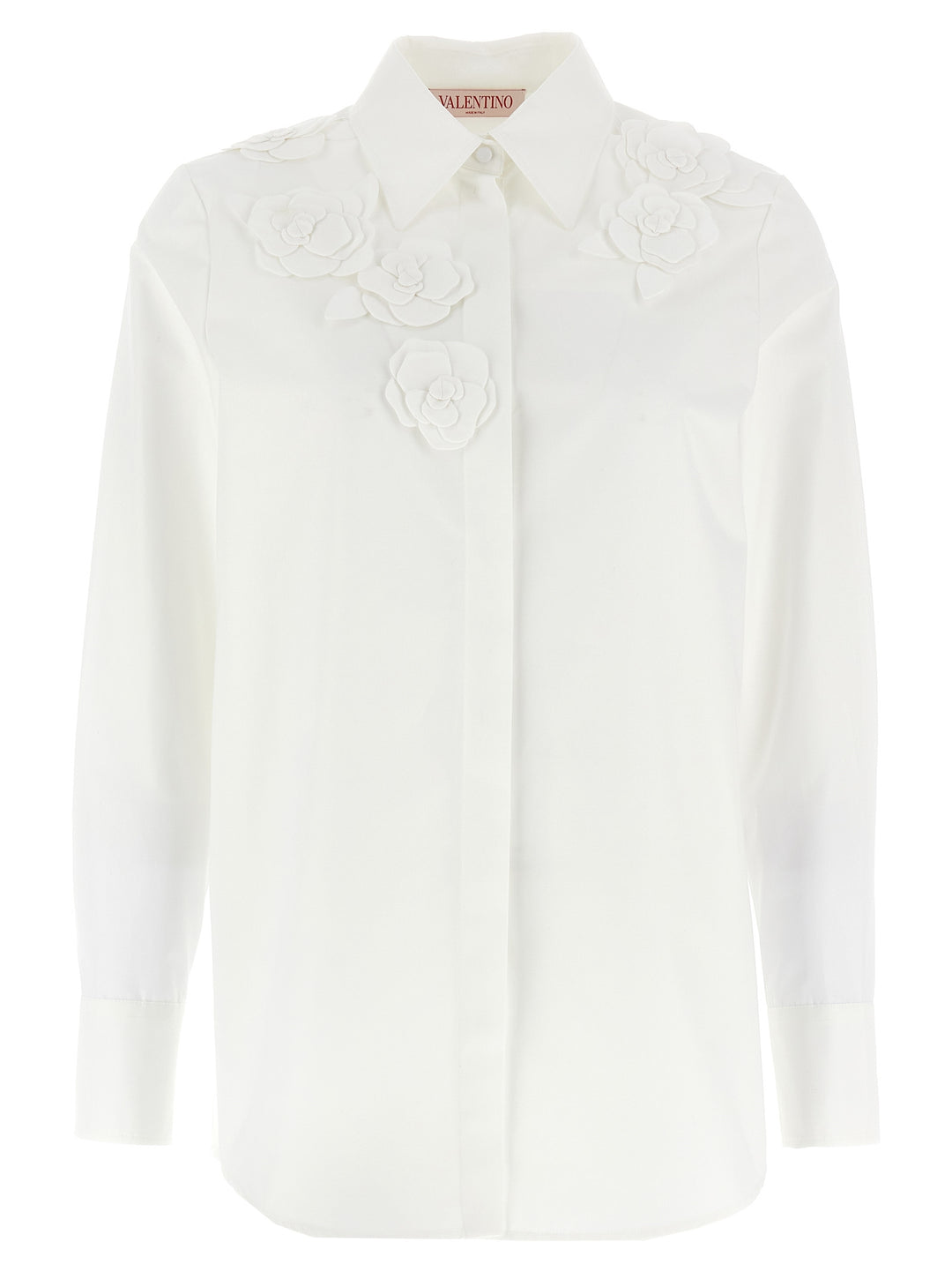 Valentino Flower Application Shirt Shirt, Blouse White