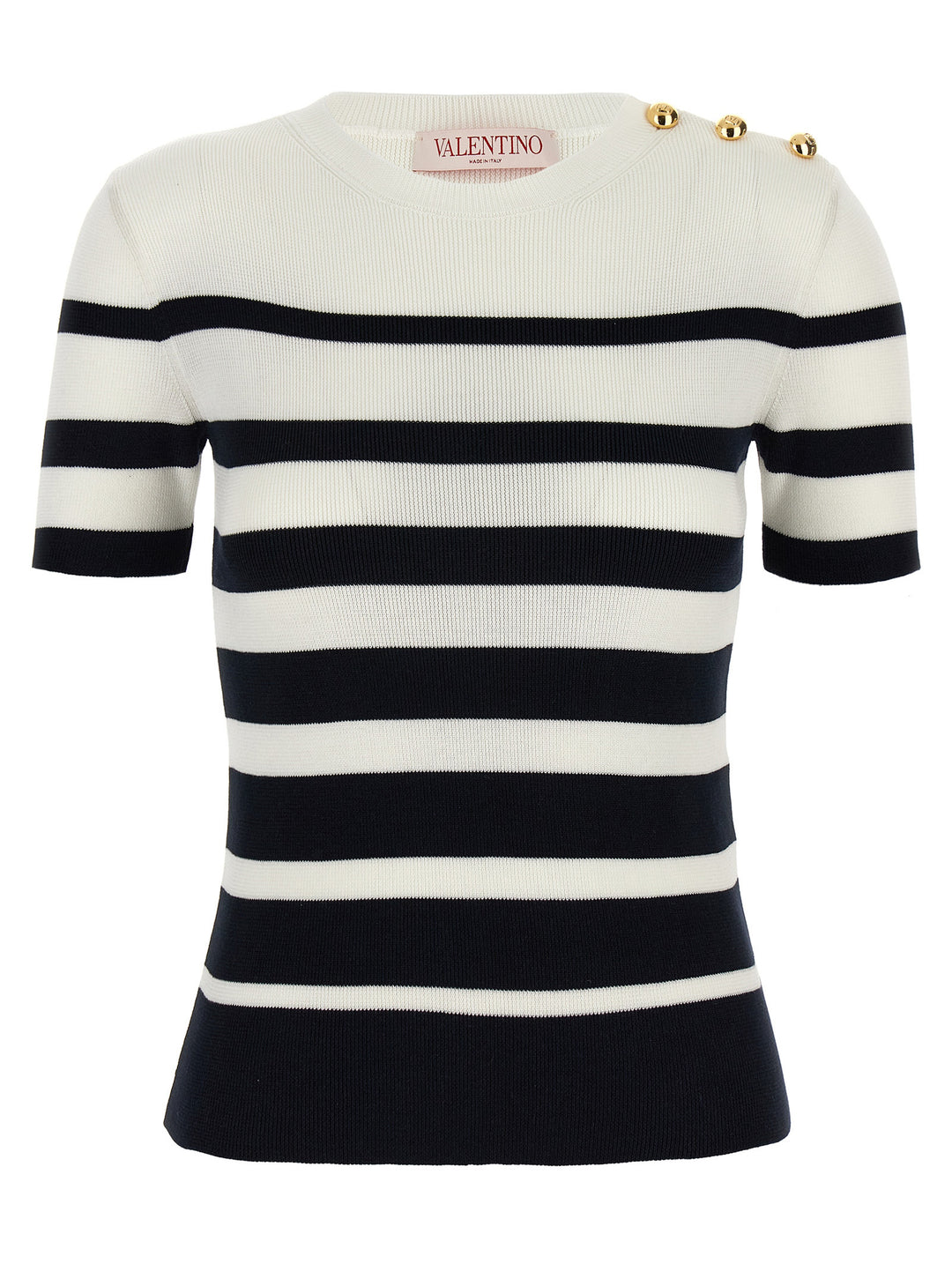 Valentino Striped Sweater Sweater, Cardigans Blue