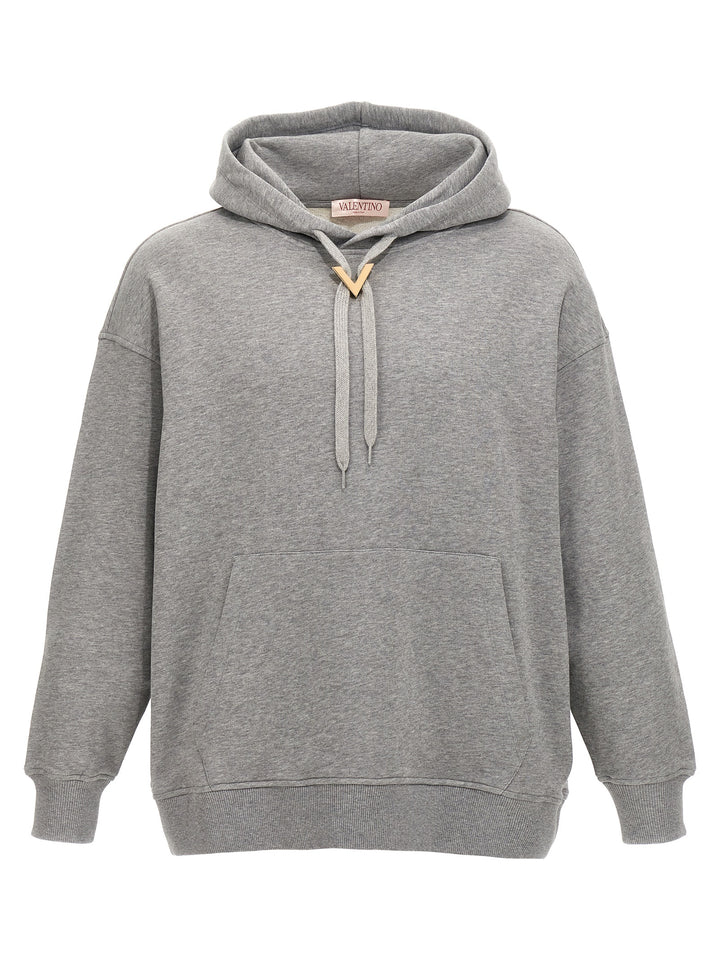 V Detail Sweatshirt Gray