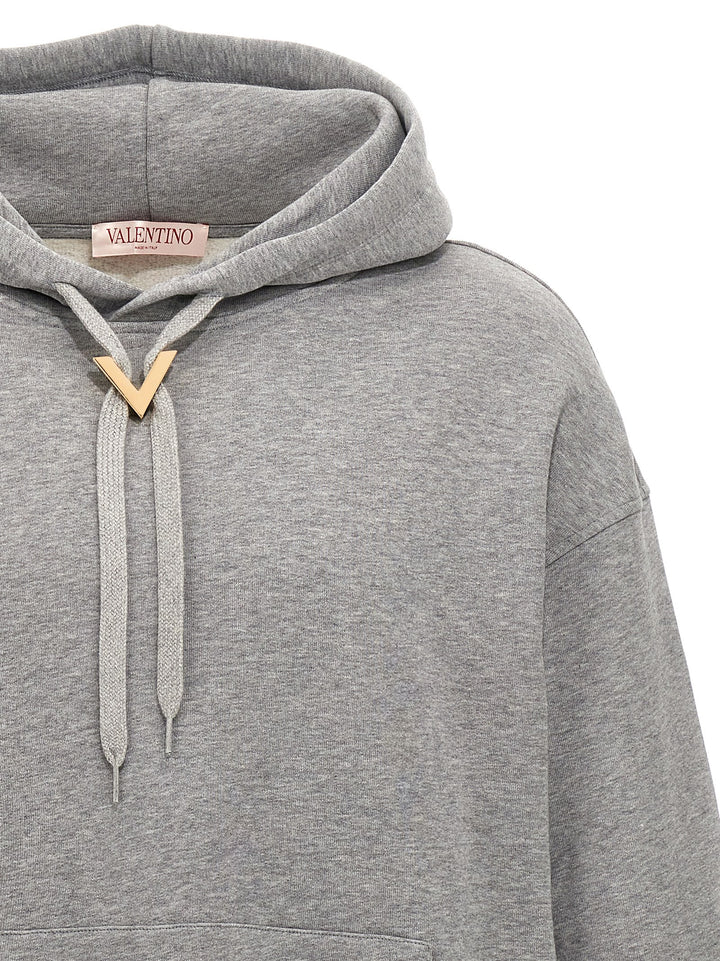 V Detail Sweatshirt Gray