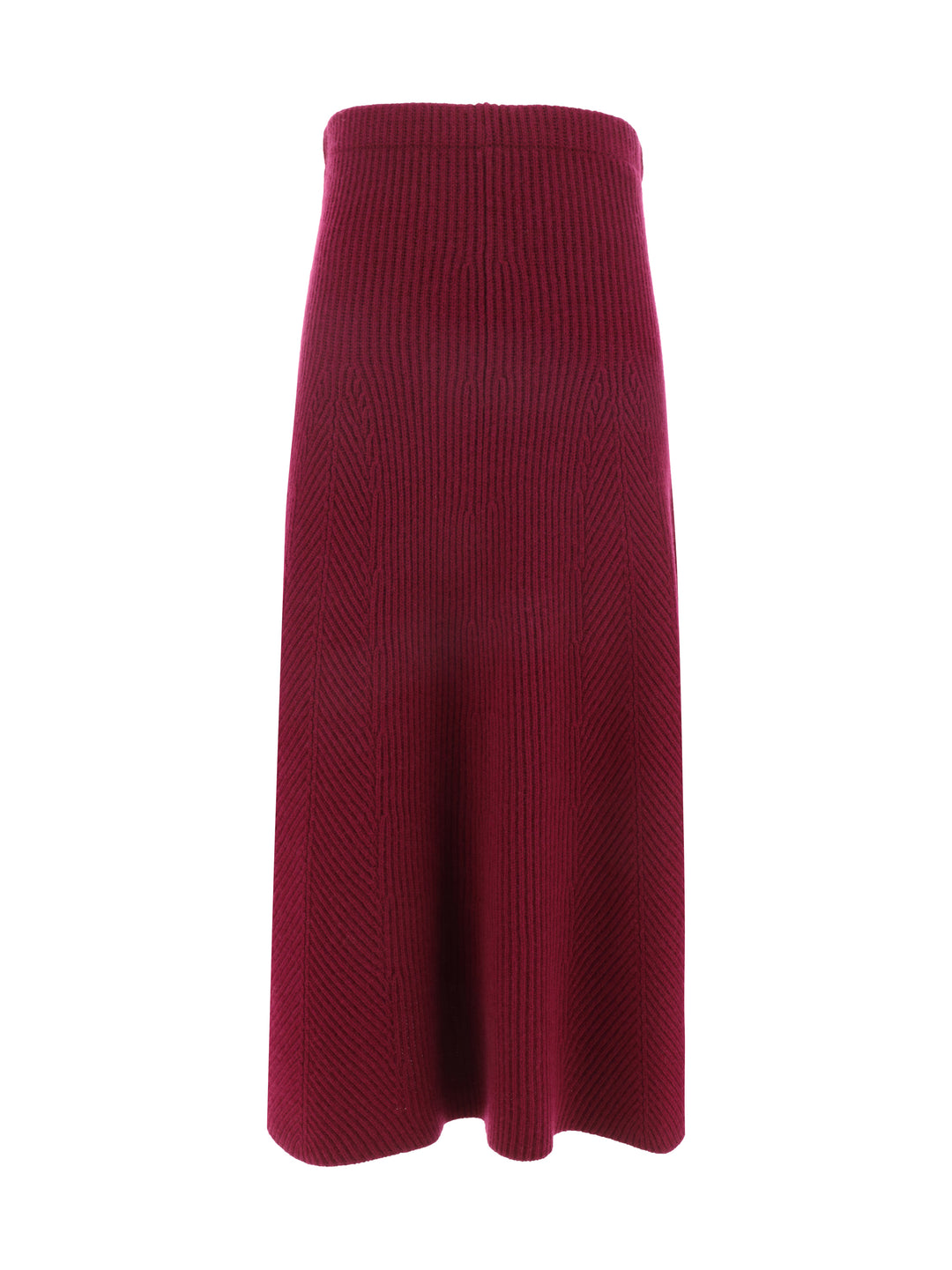 CASHMERE WOOL RIBBED SKIRT