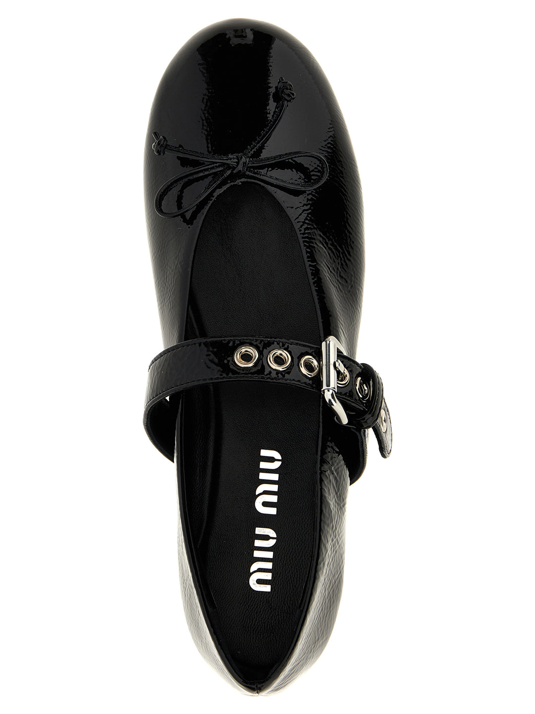 Miu Miu Buckle And Bow Ballet Flats Flat shoes - Black | 99a20000a5fb0dfccc50a93bad97ab4d83076204