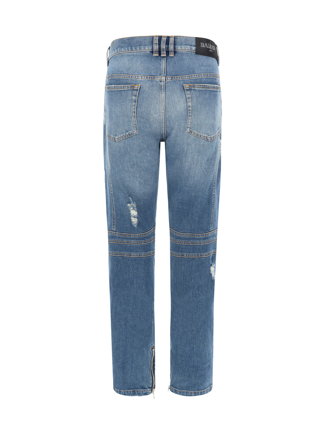 BIKER DENIM PANTS - VINTAGE BLUE WASH