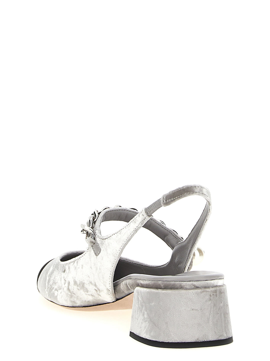 Miu Miu Velvet Slingback Pumps - Silver | b1506b472b50989df65595e66dc17154daa23397