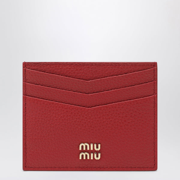 Red Leather Card Holder