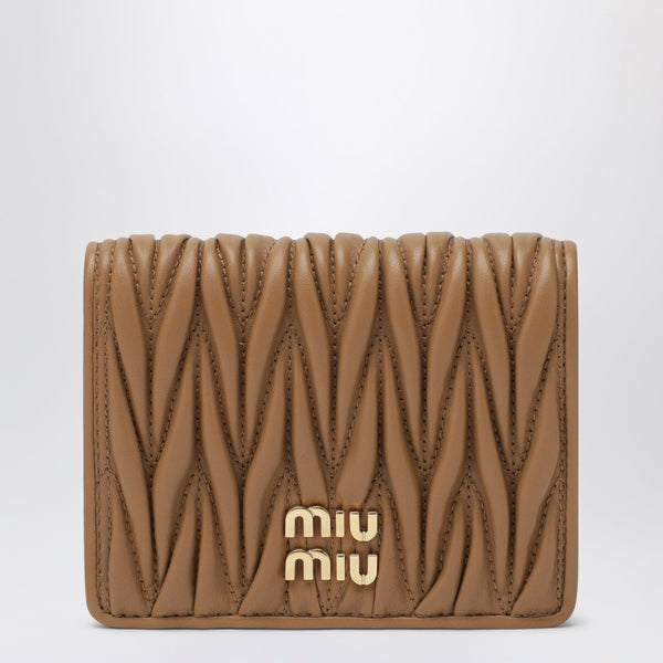 Caramel Wallet In Matelassé Nappa Leather