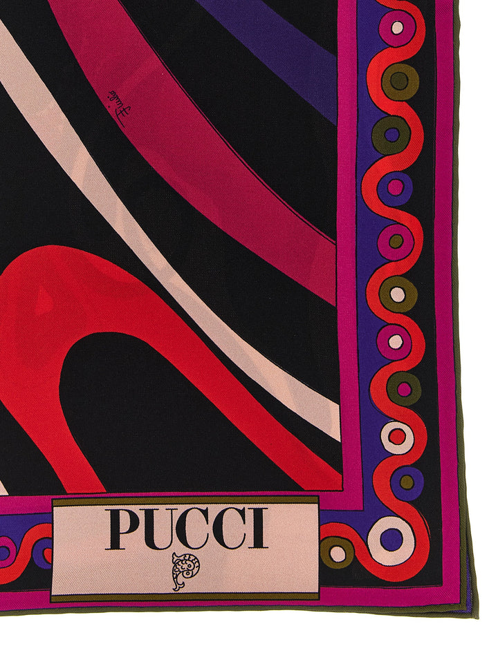 Emilio Pucci Patterned Scarf Scarves and Foulards - Multicolor | b42b007fed3065e857bc1a4b89449f8c5744a827