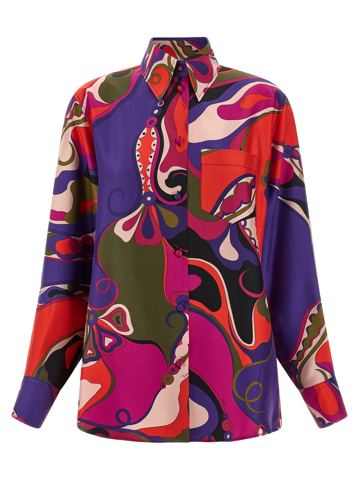 Emilio Pucci Silk Shirt Shirt and Blouse - Multicolor | ff5395ec5c180a2e002af93164d234cd53a22bcf