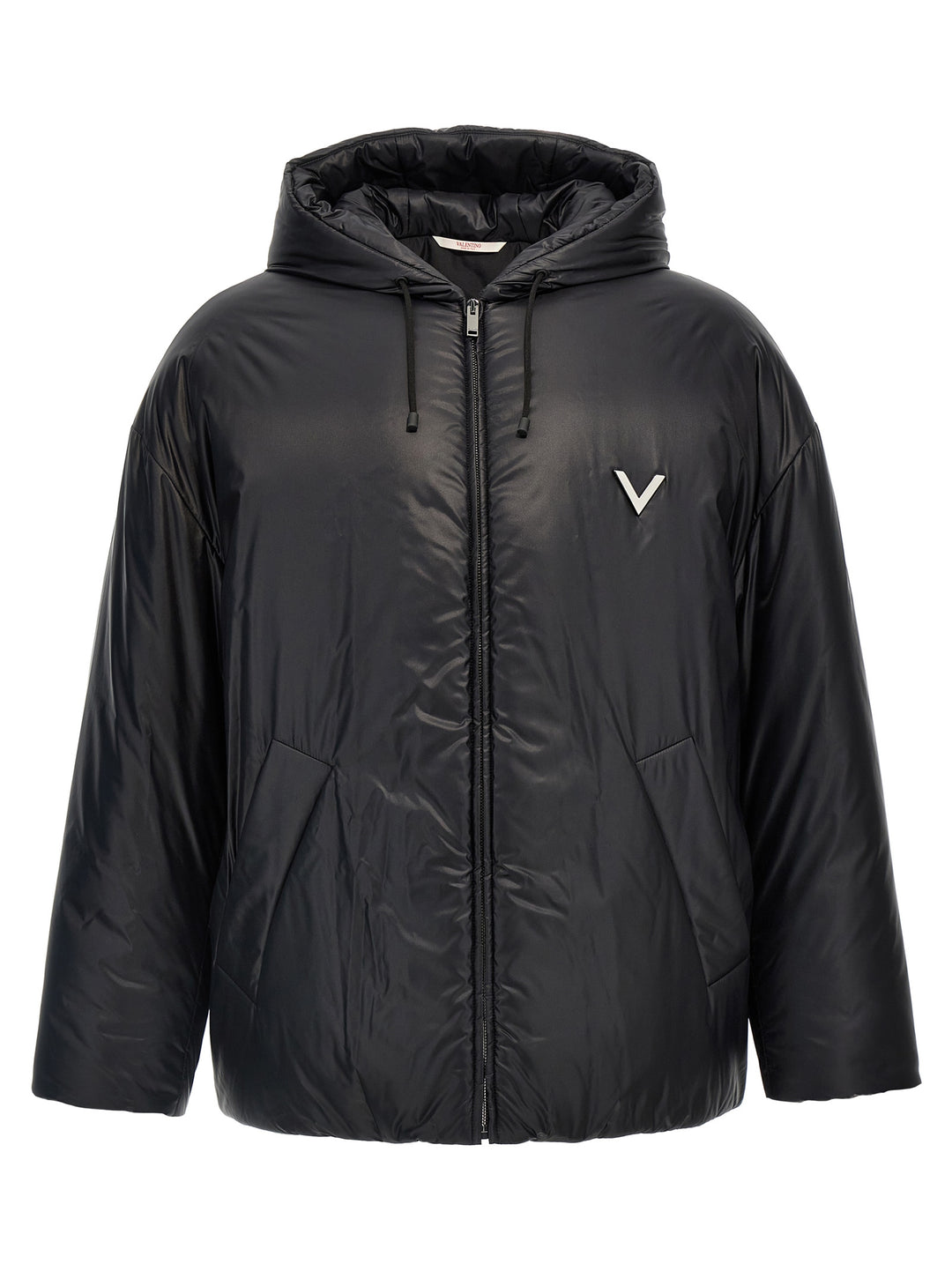 V Detail Casual Jackets, Parka Black