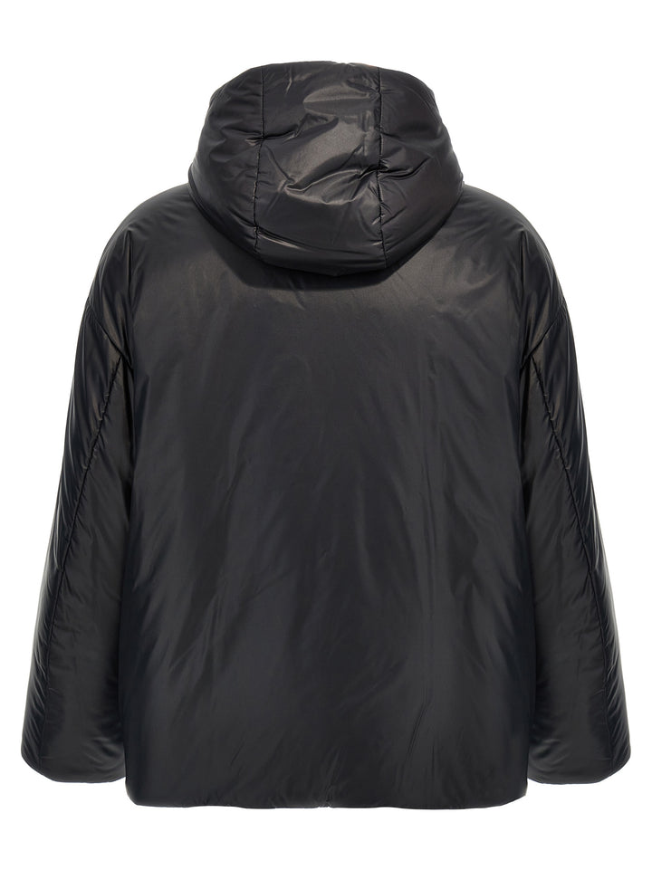 V Detail Casual Jackets, Parka Black