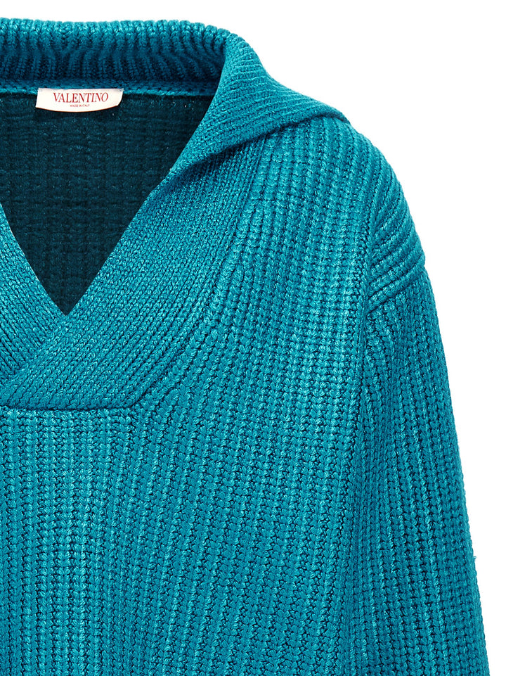 Valentino V-Neck Sweater Sweater, Cardigans Light Blue