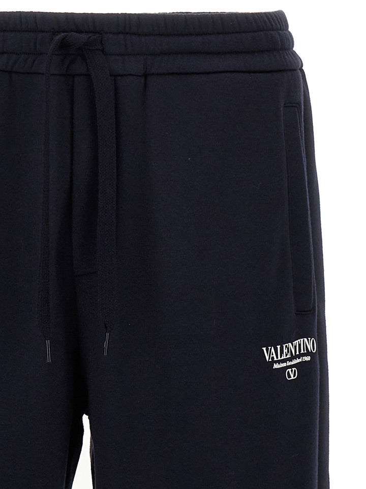 Valentino Logo Print Joggers Pants Blue