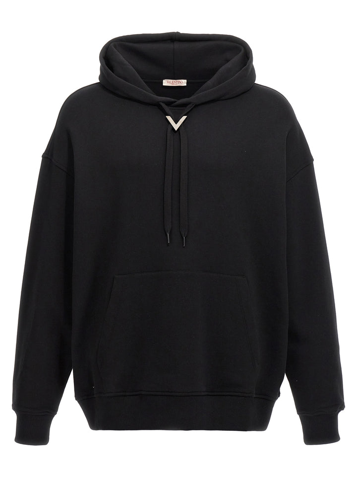 V Detail Sweatshirt Black