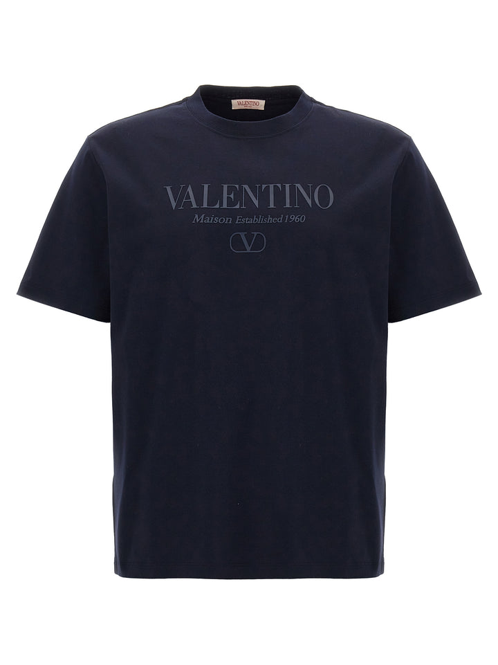 Valentino Logo Print T-Shirt Blue