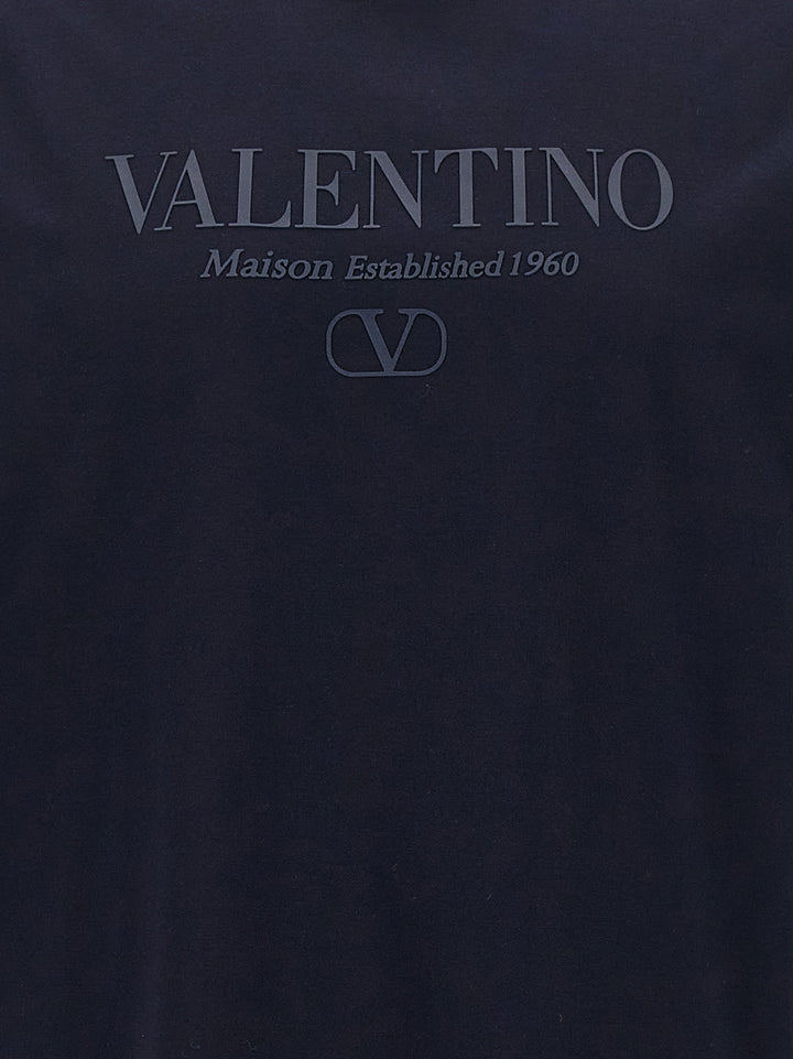 Valentino Logo Print T-Shirt Blue