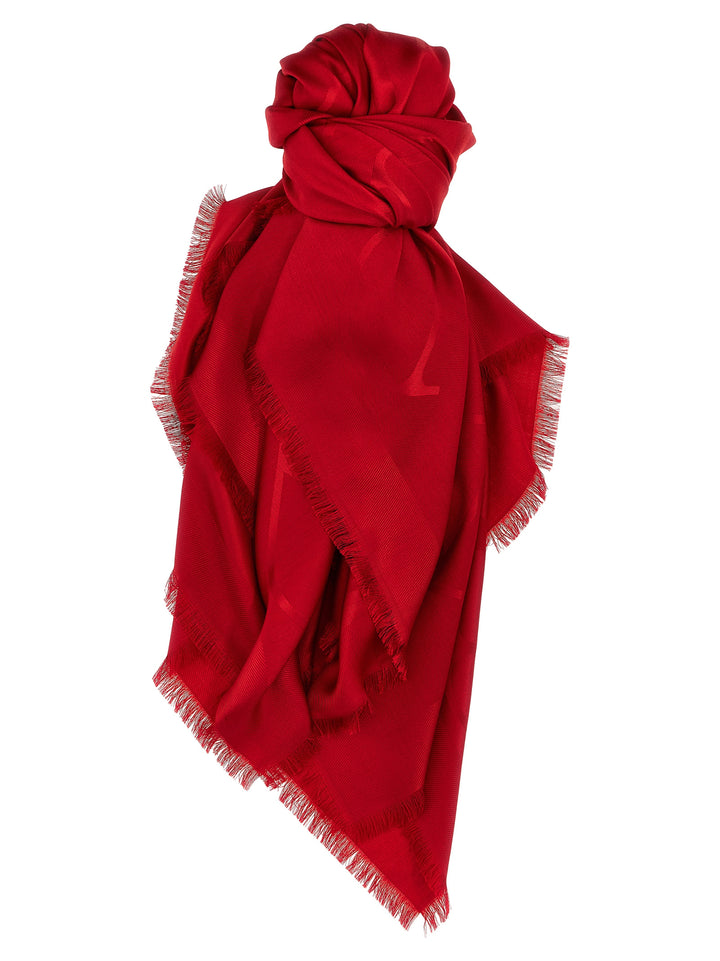 Vlogo Signature Scarves, Foulards Red