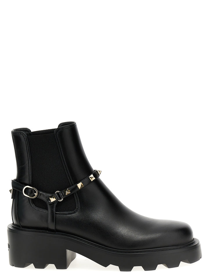 Rockstud Boots, Ankle Boots Black