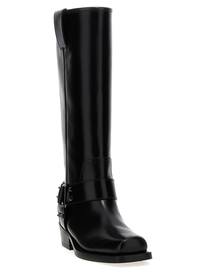 Rockstud Boots, Ankle Boots Black