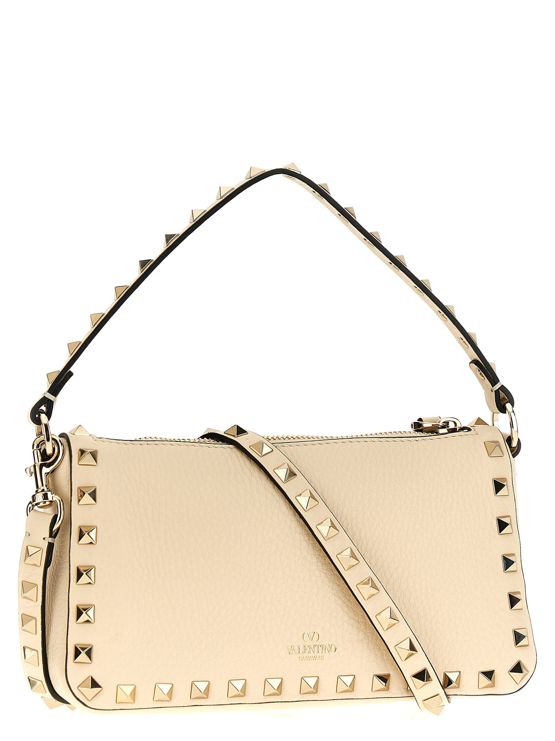 Rockstud Small Shoulder Bags White