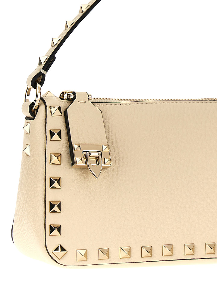 Rockstud Small Shoulder Bags White