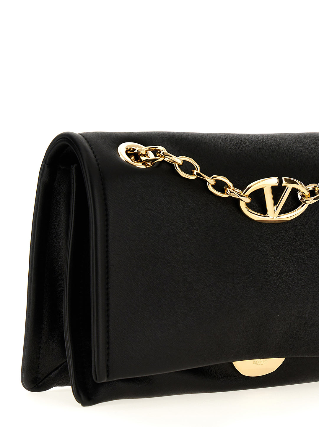 Vlogo Chain Shoulder Bags Black