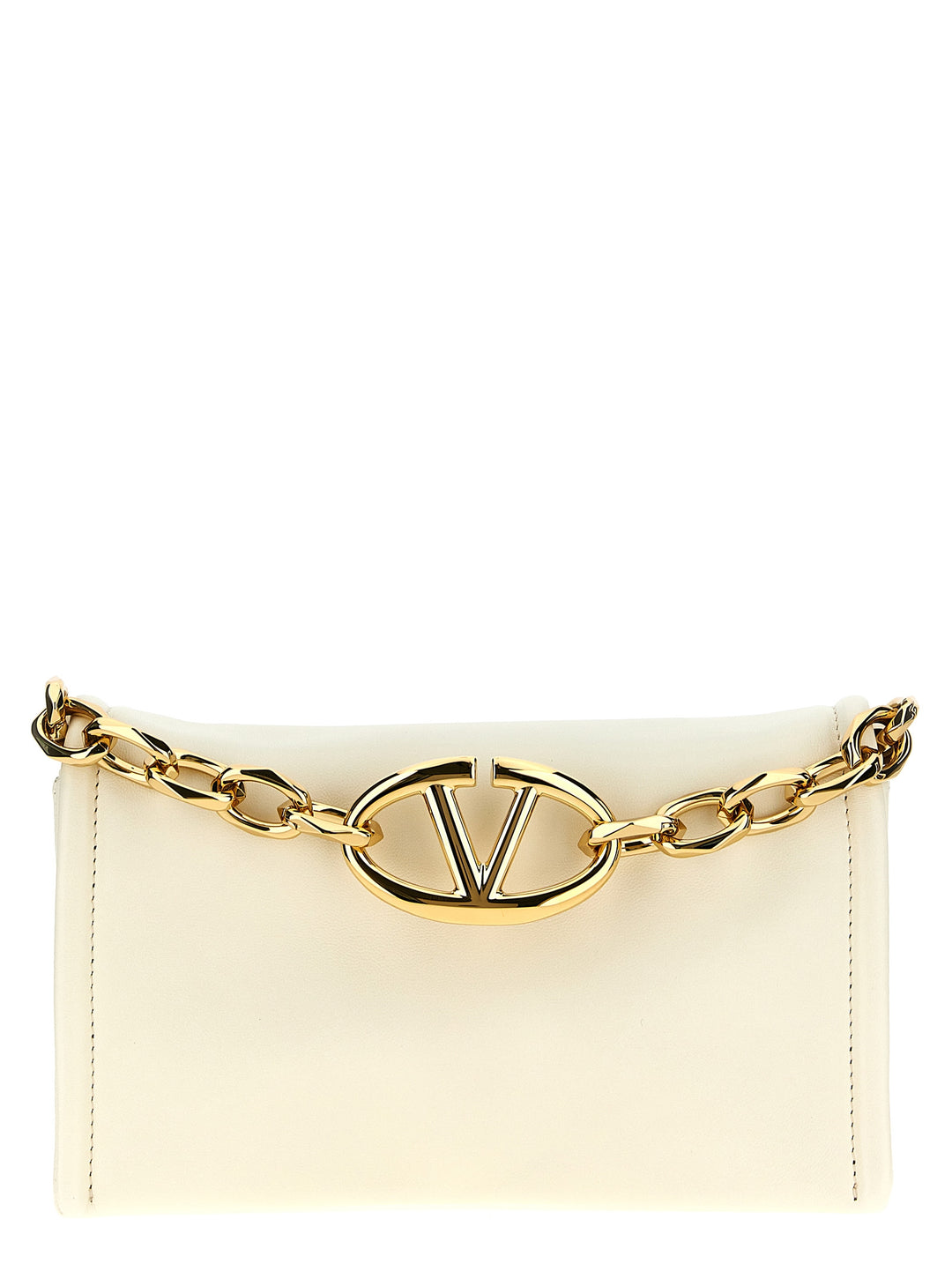 Vlogo Chain Clutch White