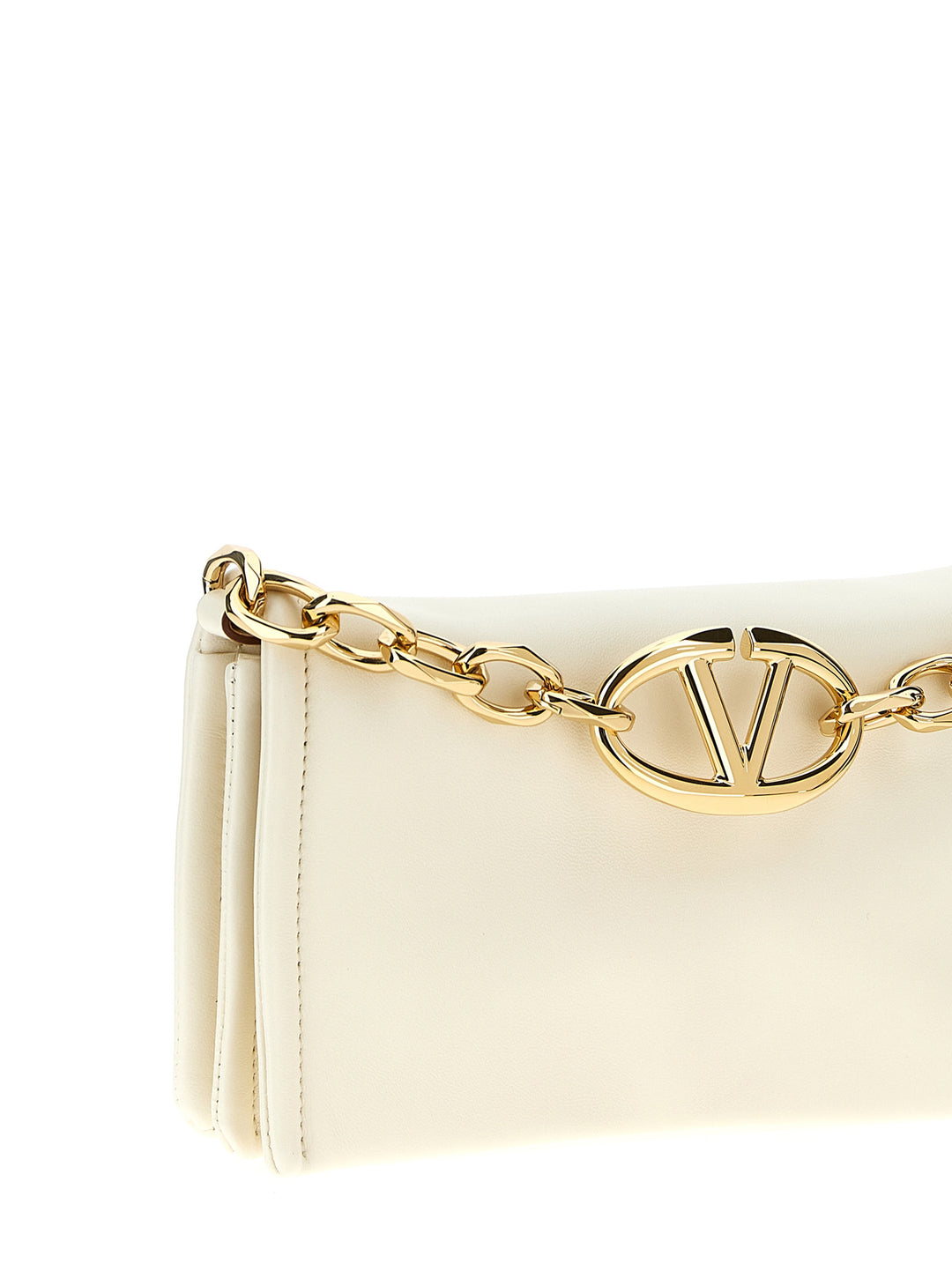 Vlogo Chain Clutch White