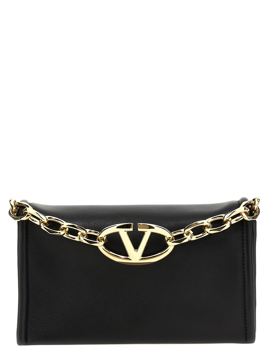 Vlogo Chain Clutch Black