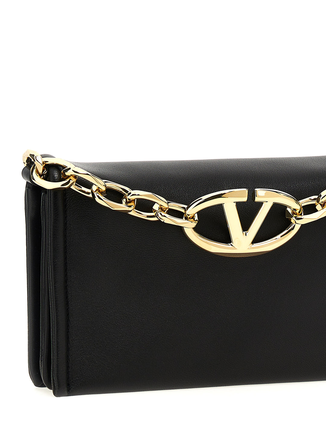 Vlogo Chain Clutch Black