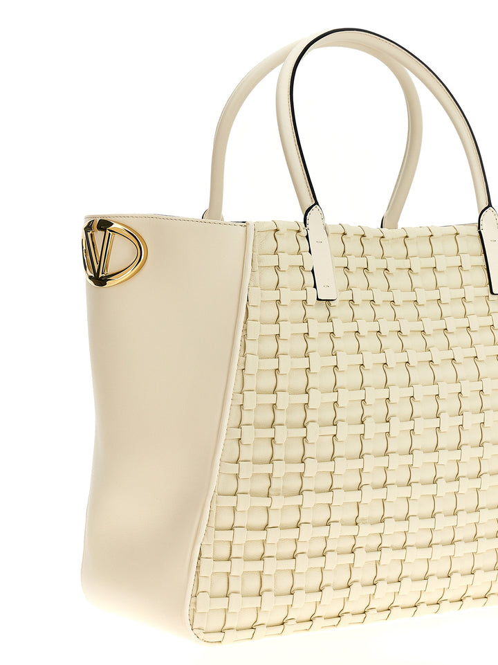 Vlogo Side Tote Bag White