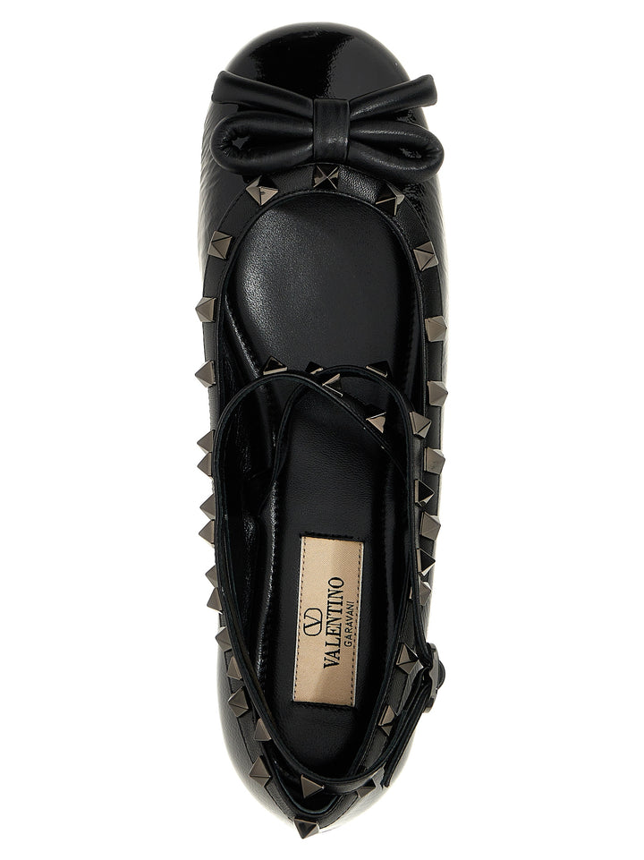 Rockstud Flat Shoes Black