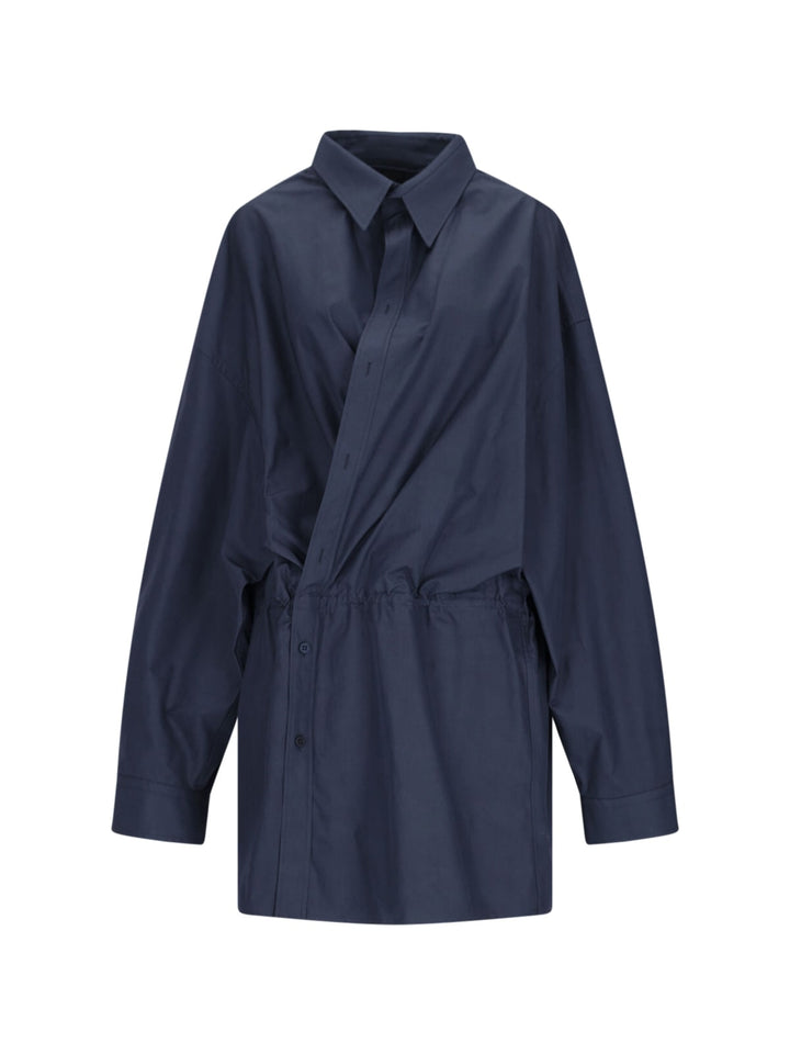 Poplin Shirt Dress Dresses Blue