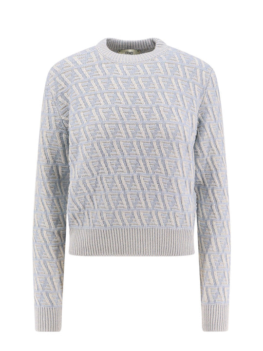 Ff Wool And Cashmere Crop Sweater