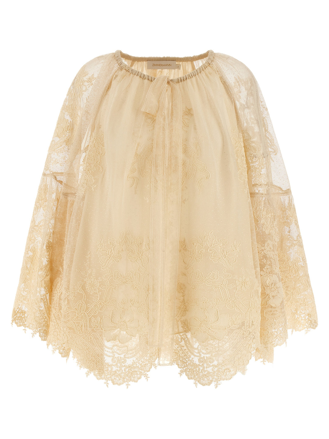 Zimmermann Hypnotic Tiered Lace Shirt and Blouse - Beige | af761451076b84e418654ab3b981943447c6f5f5