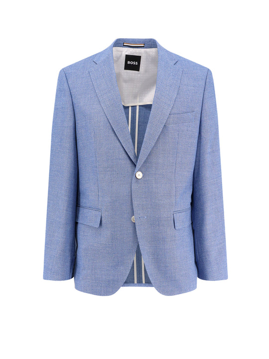 Lined Wool Blend Blazer