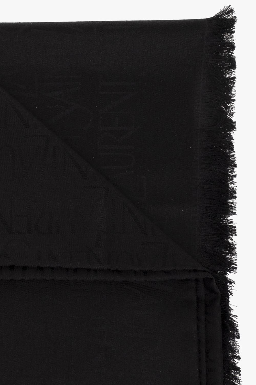 Monogram Ysl Jacquard Scarf Scarves And Foulards Black